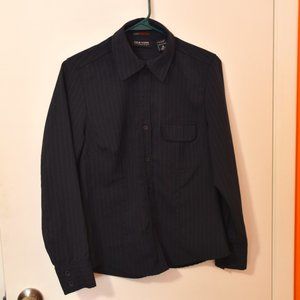 New York & Company dark blue blouse